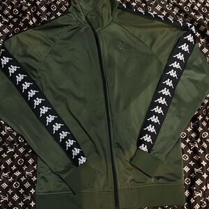Kappa Women's Green Track Jacket with Logo Tape